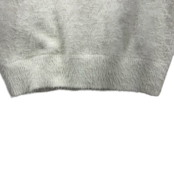 fluffy short sleeve ivory roundneck sweater B.Young size medium - Picture 4 of 11